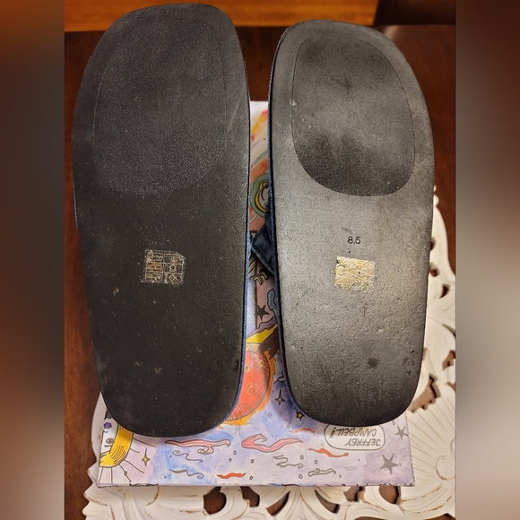 Jeffery Campbell Blue Sky Denim Slide Sandal Size 8.5 - Picture 7 of 13